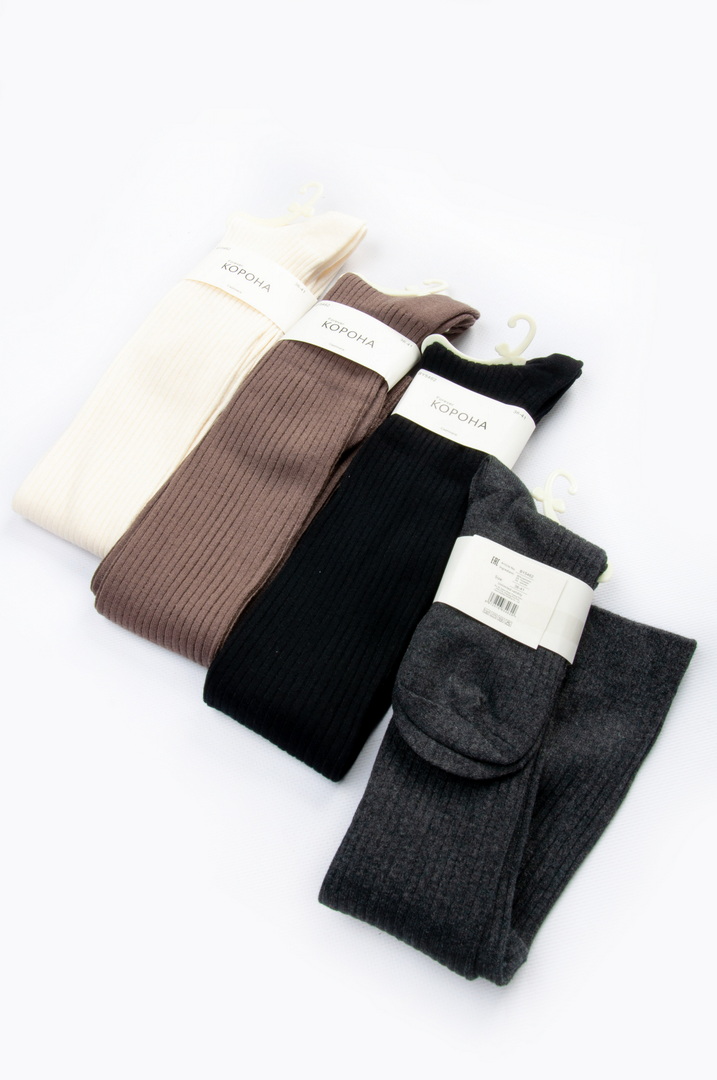 Заколінки жіночі кашемір з силіконом на резинці